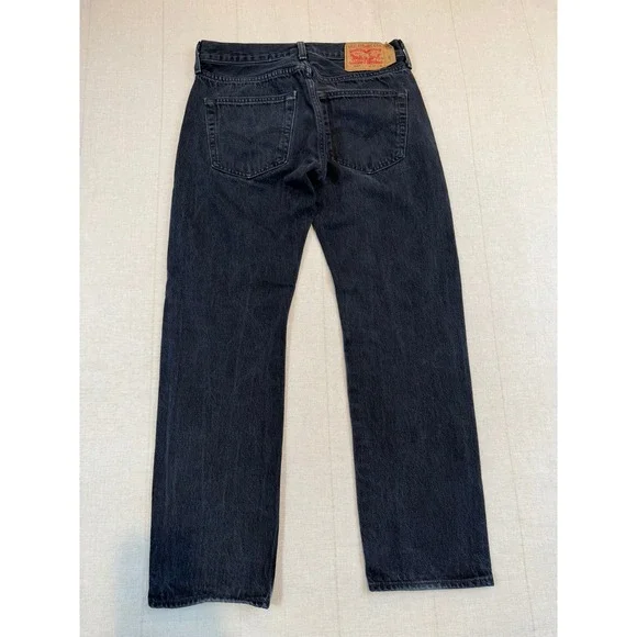 Levi's | 501 Original Straight Leg Jeans Black | Men's 31x30 - Picture 3 of 9